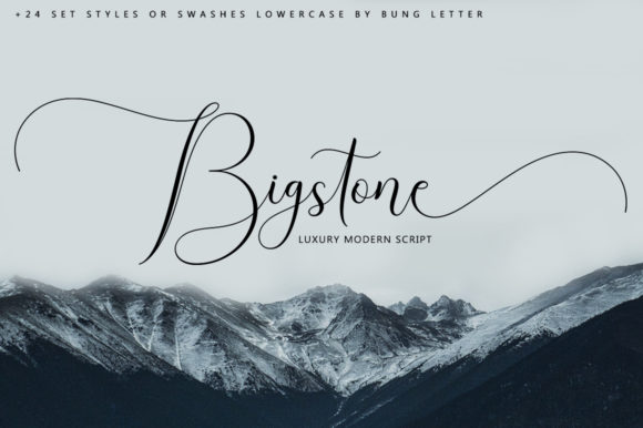 Bigstone: The Romantic Script for Modern Design