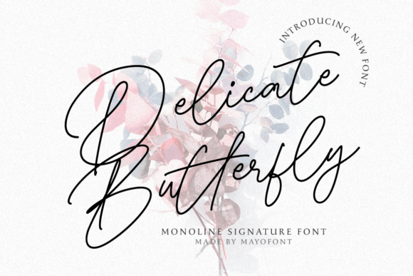 Delicate Butterfly: A Font That Blends Grace with Modern Design