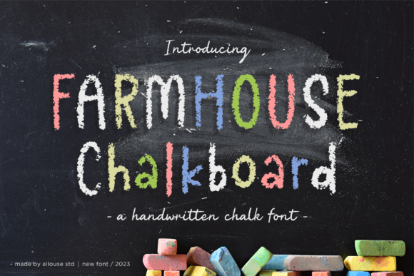 Farmhouse Chalkboard: A Script Font with Delicate Style