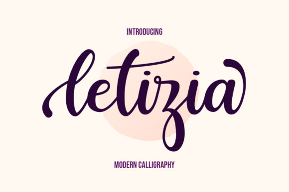 Letizia: A Modern Script Font for Romantic Design