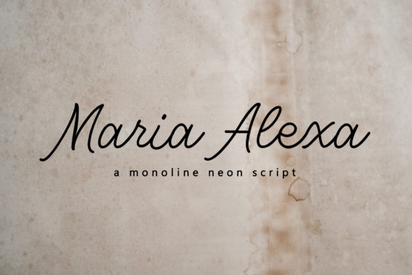 Maria Alexa: A Script Font That Feels Like a Whisper