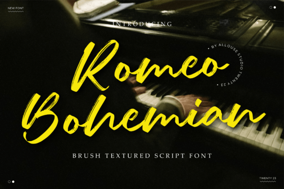 Romeo Bohemian: A Brush Textured Script Font with Artistic Soul